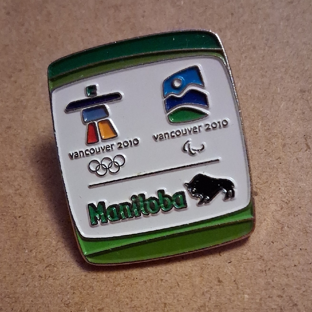 Manitoba Vancouver 2010 Winter Olympics Pin - Green and White